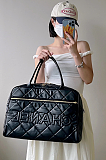 SUPER WHOLESALE |  Black Enamel Boston Bag