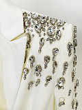 SUPER WHOLESALE |  Blazer Top Decorated with Diamonds