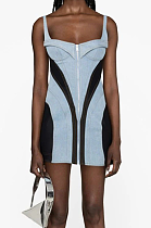 SUPER WHOLESALE | Denim Patchwork Tanks Dress
