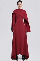 SUPER WHOLESALE |  Shawl Long Dree in WIne Red