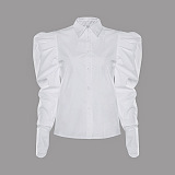 SUPER WHOLESALE |  Lantern Sleeves Shirt Top