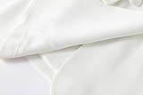 SUPER WHOLESALE |  Blazer Top Decorated with Rhinstones in White