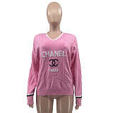 SUPER WHOLESALE |  Chane l V Neck Sweater