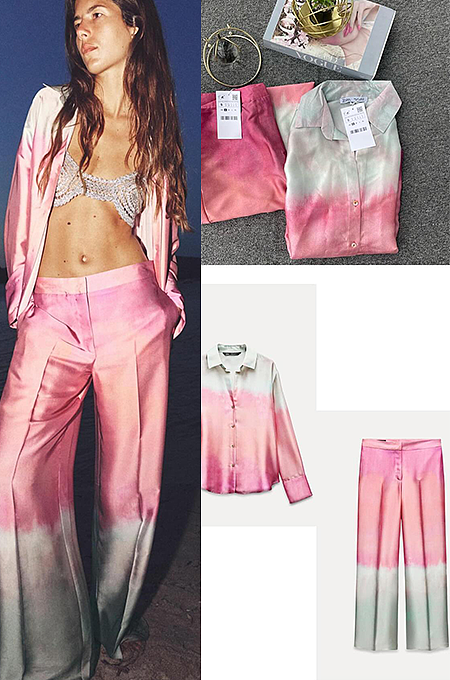 SUPER WHOLESALE |Oversize Tie Dye Shirt & Pants Set in Pink