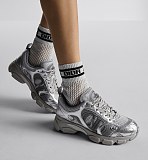 SUPER WHOLESALE |  Dior Chrono Sneaker with Silver-Tone Laminated Leather-Effect Panels