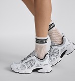 SUPER WHOLESALE |  Dior Chrono Sneaker White and Black Leather-Effect Panels