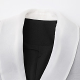 SUPER WHOLESALE | Layered Blazer Top with White& Black Tones