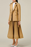 SUPER WHOLESALE | Trench Top Coat with Pleated Skirt in Camle