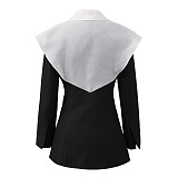 SUPER WHOLESALE | Layered Blazer Top with White& Black Tones