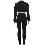 SUPER WHOLESALE | Crop Drawstring Tracking Suit