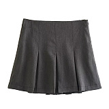 SUPER WHOLESALE | Pleated Mini Skirt in Grey