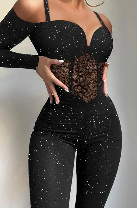 SUPER WHOLESALE | Bling Lace Jumpsuit