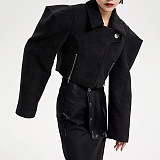 SUPER WHOLESALE | Wool Zipper Jacket Top