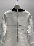 SUPER WHOLESALE | V Neck Gold Button Back Zipper Garment