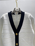 SUPER WHOLESALE | V Neck Gold Button Back Zipper Garment