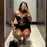 SUPER WHOLESALE | Sexy Halter Hollow-out Dress
