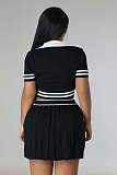 SUPER WHOLESALE | Pleated Skirt with Crop Top