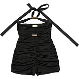 SUPER WHOLESALE | Sexy Halter Hollow-out Dress
