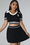 SUPER WHOLESALE | Pleated Skirt with Crop Top