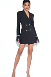 SUPER WHOLESALE | Blazer Dress with Feather Cuffs