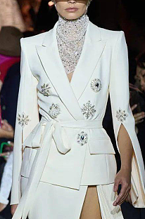 SUPER WHOLESALE | Rhinestone Belted Blazer Jacket