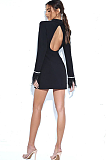 SUPER WHOLESALE | Blazer Dress with Feather Cuffs