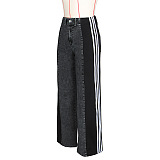 SUPER WHOLESALE | Stripes Elastic Jeans