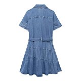 SUPER WHOLESALE | Self-tied Denim Dress