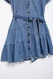 SUPER WHOLESALE | Self-tied Denim Dress
