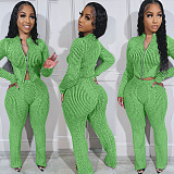 SUPER WHOLESALE | Stripes Bodycon Pants Set