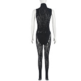 SUPER WHOLESALE | See-through Off-Shoulder Jumpsuit