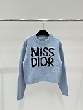 SUPER WHOLESALE | Dio r  Blended Wollen Material Embroidered Sweater