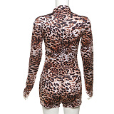 SUPER WHOLESALE | Leopard Long Sleeve Jumpsuit