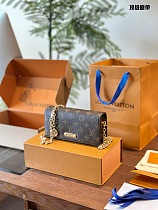 Monogram Gold Chain Shoulder Bag