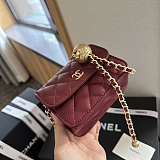 Chane l Flap Mini Square Shape Shoulder Bag in Red