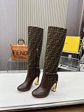 Fend i  Delfina Calf Material Round Toe Boots