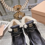 Miu Mi  u   Fumé leather booties in Black