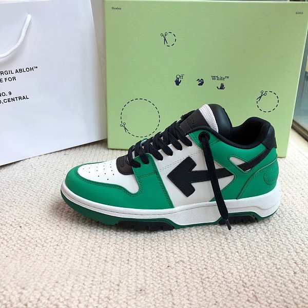 Off White- “Out of office” Sneaker in Green