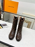 Louis V uitto n Ankle Height Monogram Boots