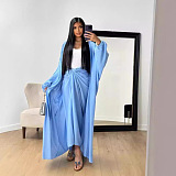 SUPER WHOLESALE| Lantern Shoulder Coat & Self-tied Dress