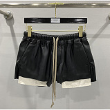 SUPER WHOLESALE| Pu Material Big Pockets Shorts