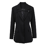 SUPER WHOLESALE| Buckle Designed Blazer