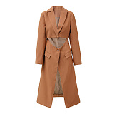 SUPER WHOLESALE|  Hollow-out Long Coat