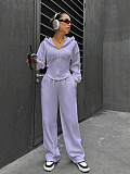 SUPER WHOLESALE|  Hoodie Tracking Suit in Solid Colour