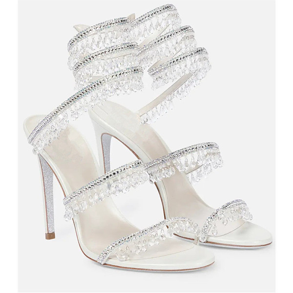 SUPER WHOLESALE| Crystal  Snake-shaped  Sandals in White