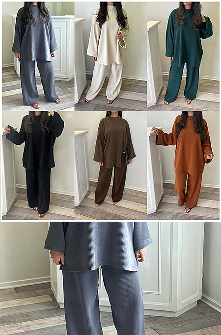 SUPER WHOLESALE| Pit Material Over Size Pants Set