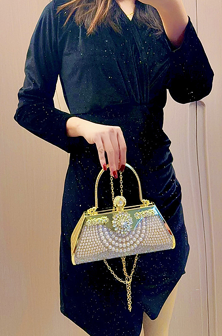 SUPER WHOLESALE|  Rhinestone-embellished Evening Bag