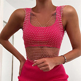 SUPER WHOLESALE| Rhinestone Fishnet Cover-up