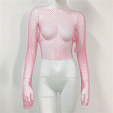 SUPER WHOLESALE| Rhinestone Fishnet Cover-up