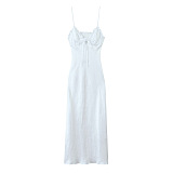 SUPER WHOLESALE| Silk Strapped Maxi Dress